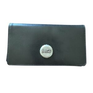 Vintage Coca-Cola Genuine Leather Bottle Cap Wallet Preowned Credit Card Holder